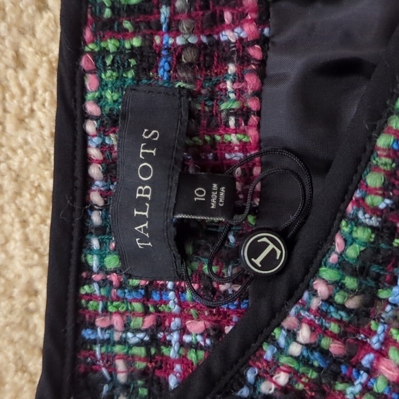 New with Partial Tags Talbots Multicolor Tweed Skirt Size 10 - Picture 2 of 4